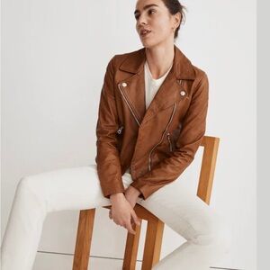 Madewell: The Washed Leather Motorcycle Jacket. Small. Light brown. Beautiful!